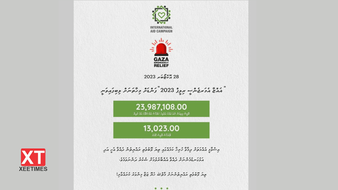 ޣައްޒާ ފަންޑަށް 23 މިލިއަން ރުފިޔާ އާއި 13ހާސް ޑޮލަރު: ފަލަސްޠީނަށް އެހީވުމުގައި ދިވެހިން ނަމޫނާ ދައްކައިފި!