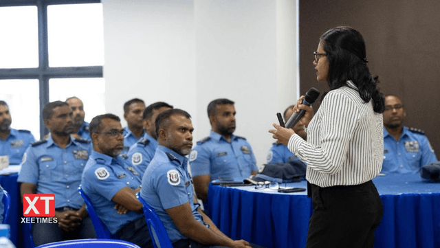 ފޮޓޯ: އެއާޕޯޓުގެ ފުލް ސްކޭލް އެމަޖެންސީ އެކްސަސައިޒްއާ ގުޅޭ ތަމްރީން ޕްރޮގްރާމް ފުލުހުންނަށް ކުރިއަށްގެންދިއުން