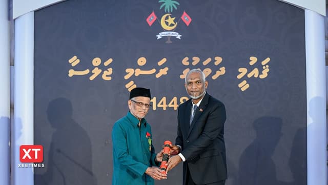 ނިޝާން ދިޔަމިގިލީ ޝަރަފުގެ ޢިއްޒަތް އަލްއުސްތާޛު ކަށިމާ އަޙްމަދު ޝާކިރަށް އަރުވައިފި