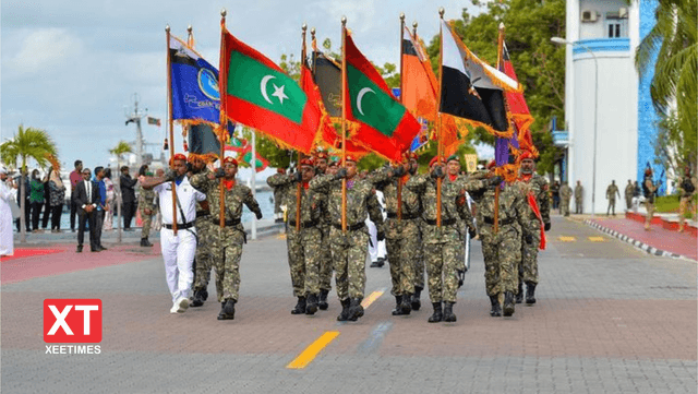 ވީޑިއޯ: މިނިވަން ދުވަހުގެ މުނާސަބަތުގައި ބޭއްވި އެމްއެންޑީއެފްގެ މިލިޓަރީ ޕެރޭޑް