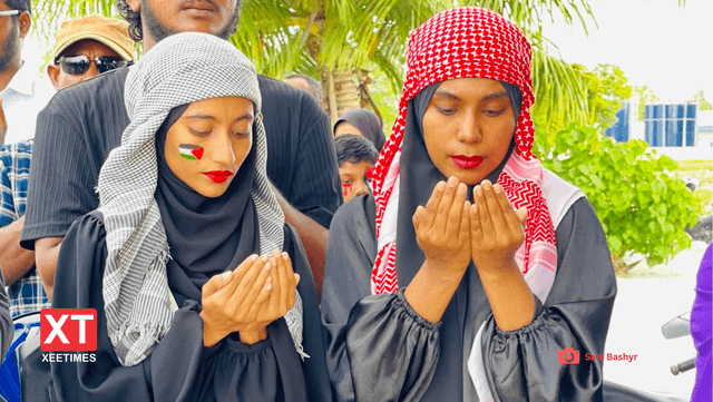 ފޮޓޯ: ދިވެހިން ފަލަސްޠީނާއެކު ތިބިކަން ސާބިތުކޮށްދީފި